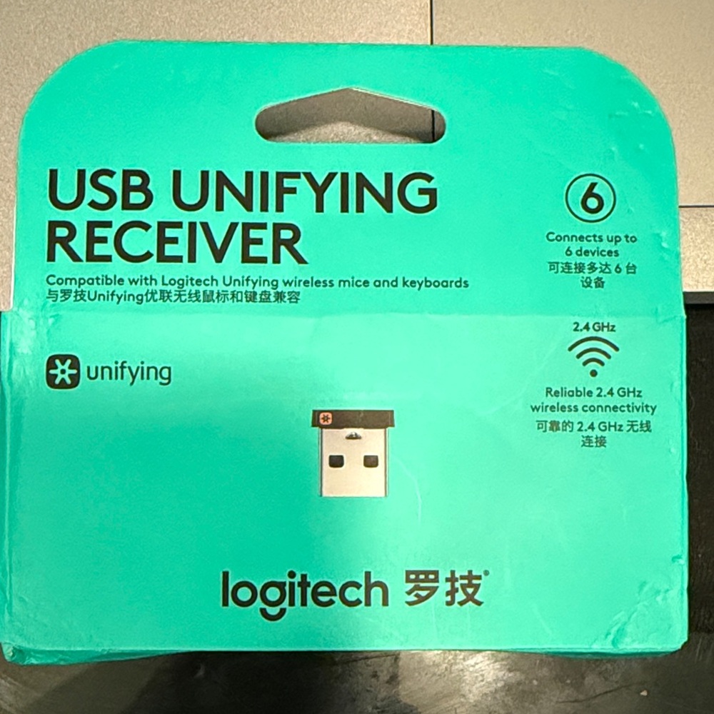 Logitech USB Unifying Receiver - Teal/Black